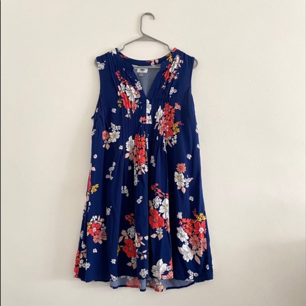 Old Navy Blue Floral Large Dress